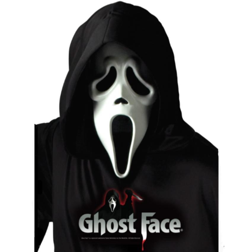 Fully licensed Classic Ghost Face Mask with Shroud by Fun World 9206S available here at Karnival Costumes online party shop