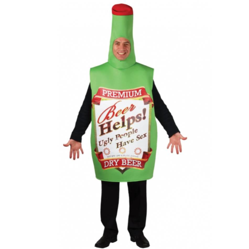 Stag Night or Costume Party Funny Beer Bottle Fancy Dress Costume by Wicked FN-8604 available here at Karnival Costumes online party shop
