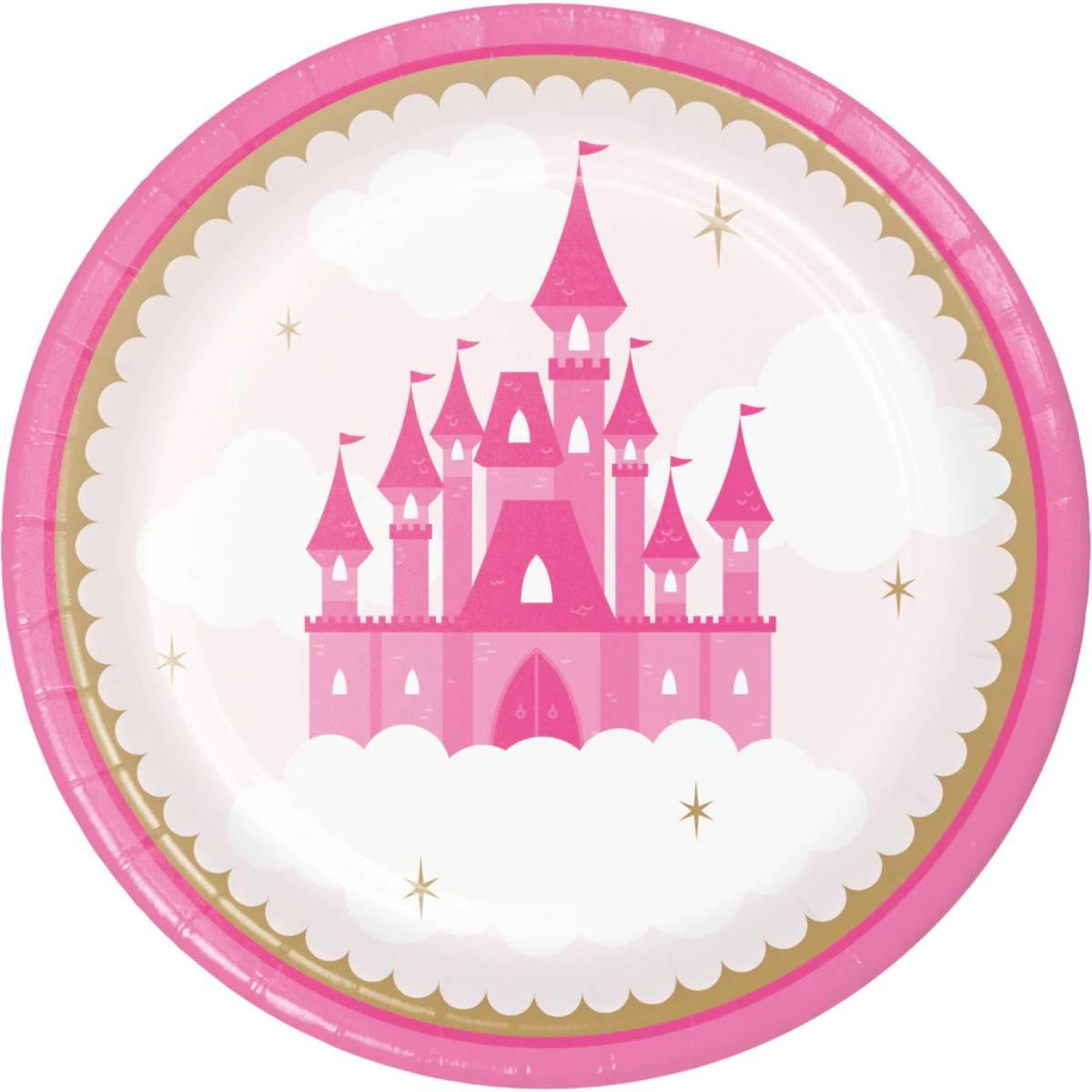 Princess Party Paper Dinner Plates pk8 by Creative Party PC344442 available here at Karnival Costumes online party shop