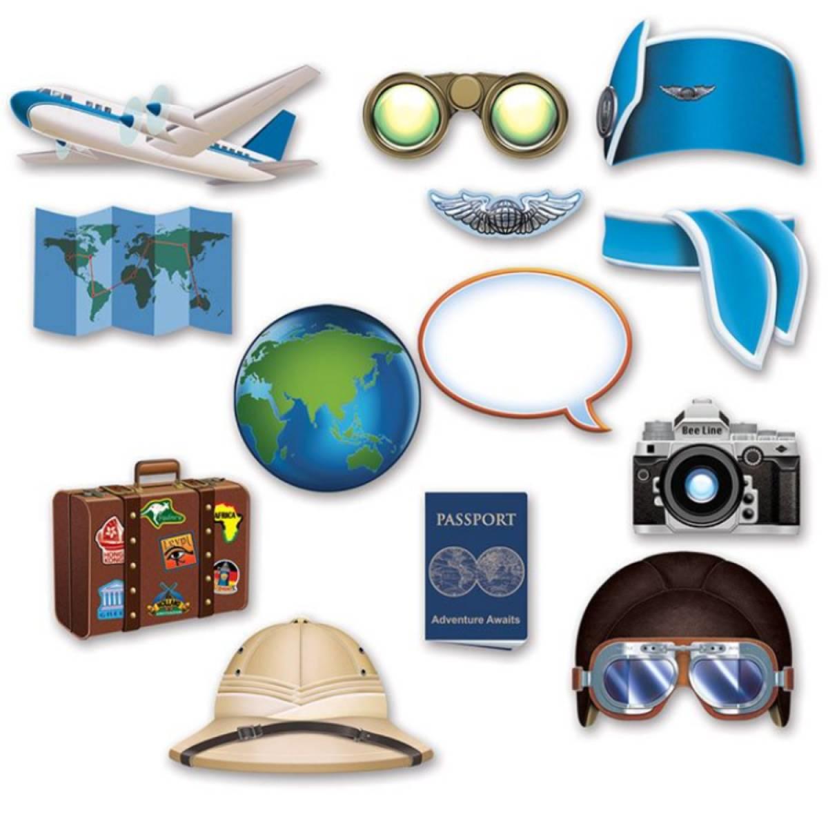 Side 1 of our Around the World Photo Props pk13 by Beistle 59985 available here at Karnival Costumes online party shop