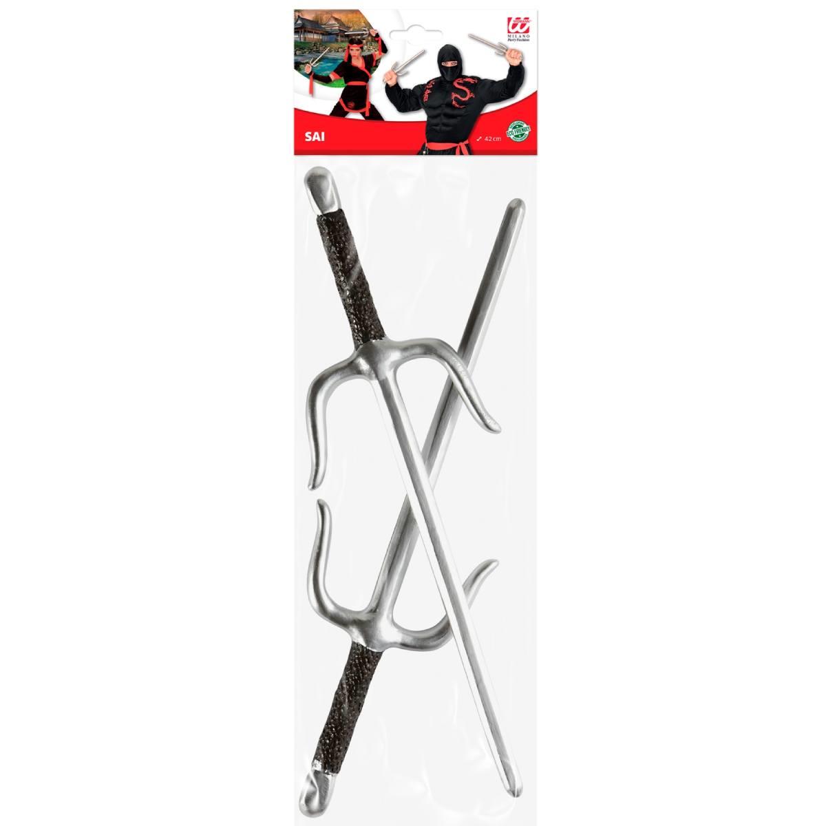 Ninja Sai or Ninja Fighting Daggers by Widmann 8711S Karnival Costumes