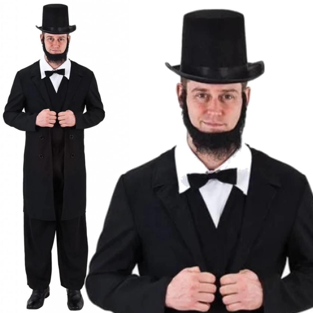Abe Lincoln Fancy Dress Costume for Adults by Palmer Agencies 3129