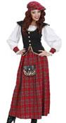 Scottish Lady Costume by Widmann 7391 available here at Karnival Costumes online party shop