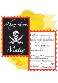 Pirate party invitations by Beistle 58524 available here at Karnival Costumes online party shop