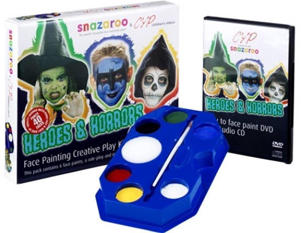 Snazaroo Heroes and Horrors Face Paint Set - Includes DVD