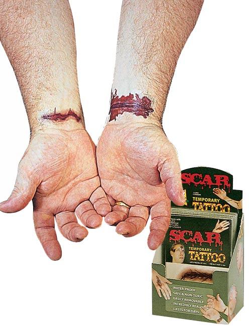 Temporary Tattoo Scar Range - Slashed Wrists