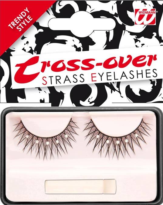 Eyelashes - Black Crossover with Crystals