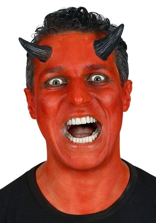 Black Devil Horns Special Effect Make-up by Widmann 4172N available here at Karnival Costumes online party shop
