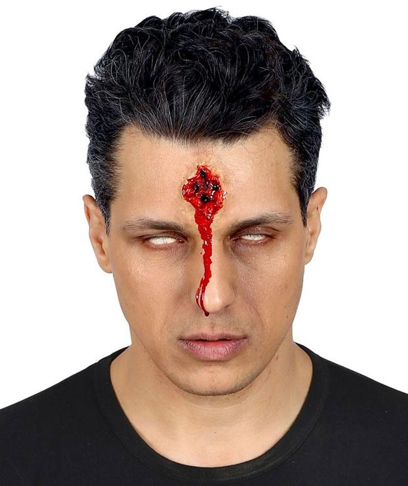 Special Effect Bullet Wound or Stigmata latex makeup effect by Widmann 4159S available here at Karnival Costumes online Halloween party shop