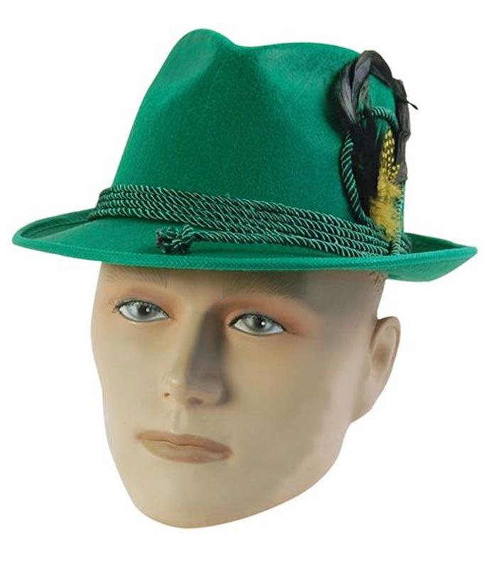 Adult Oktoberfest Felt Hat with Feathers by Bristol Novelties BH516 available here at Karnival Costumes online party shop