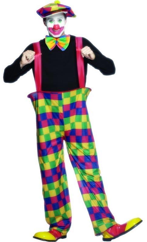 Hooped Clown Fancy Dress Costume