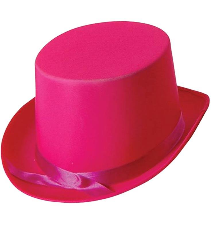 Top Hat - Pink Satin
