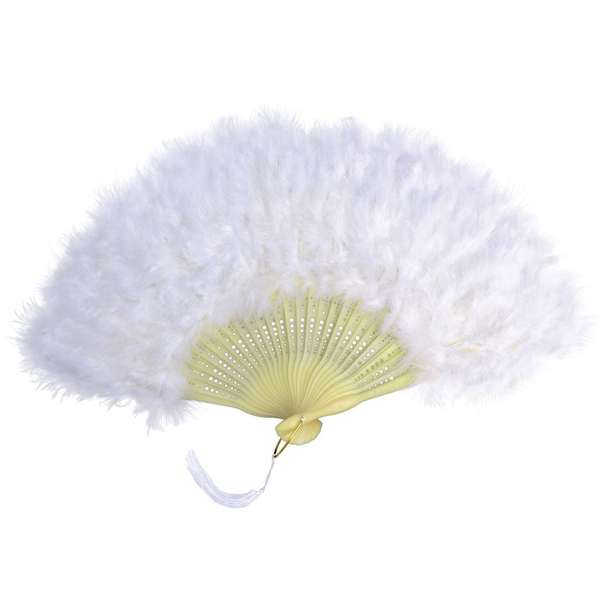 White Feather Fan by Bristol Novelties BA089 available here at Karnival Costumes online party shop