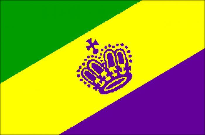 Mardi Gras Flag from a collection of miscellaneous and celebration flags at Karnival Costumes