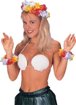 PMU Hawaiian Coconut Bikini Top Bra Standard Adjustable Brown Pkg/1