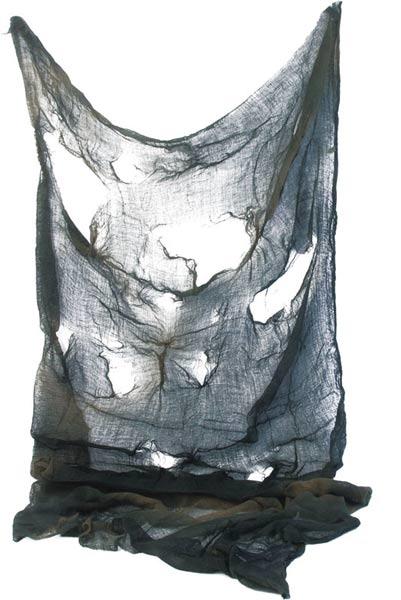 Atmospheric black/grey creepy cloth 75cm x 180cm by Smiffys 28478 available here at Karnival Costumes online Halloween party shop