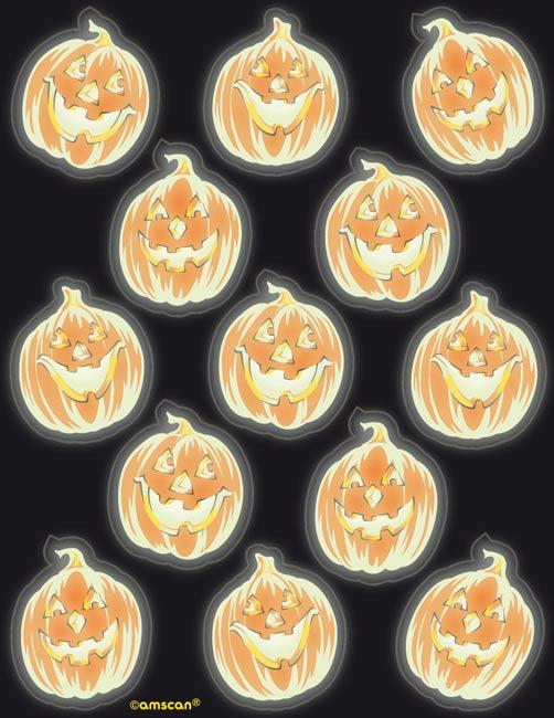 Party Stickers - Glow in the Dark Pumpkins