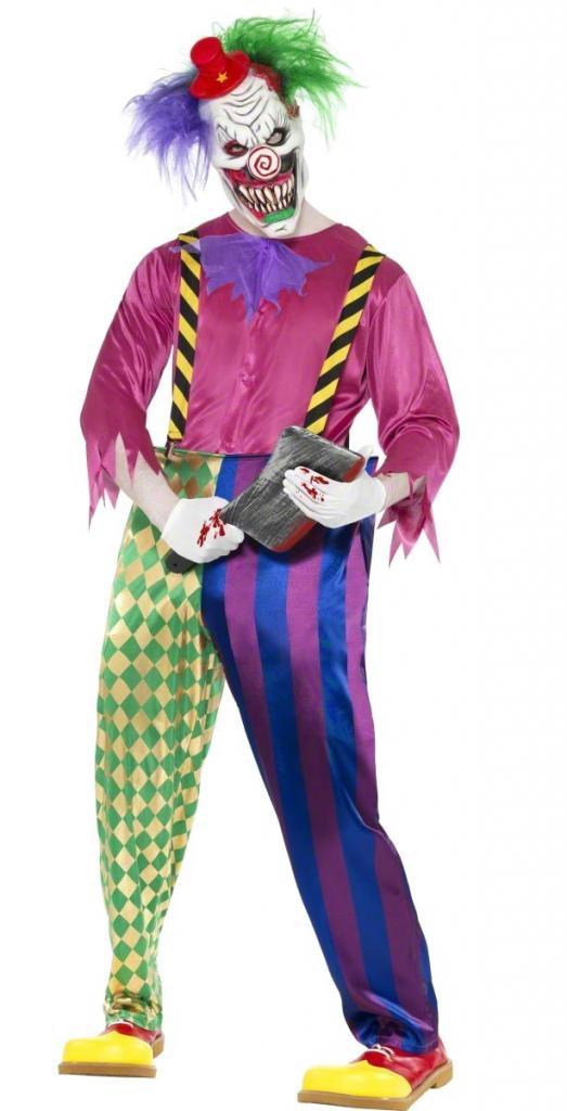Kolorful Killer Klown Halloween Fancy Dress Costume
