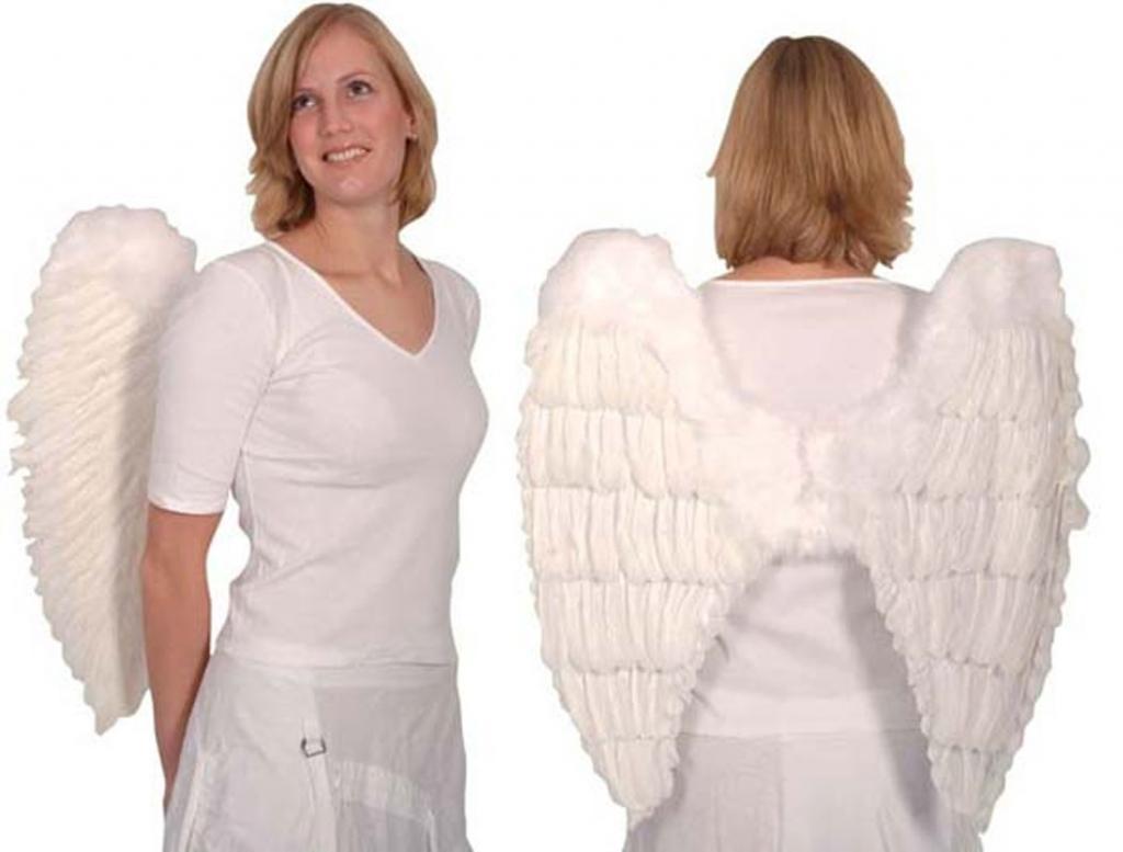 Feather Angel Wings - White 65cm