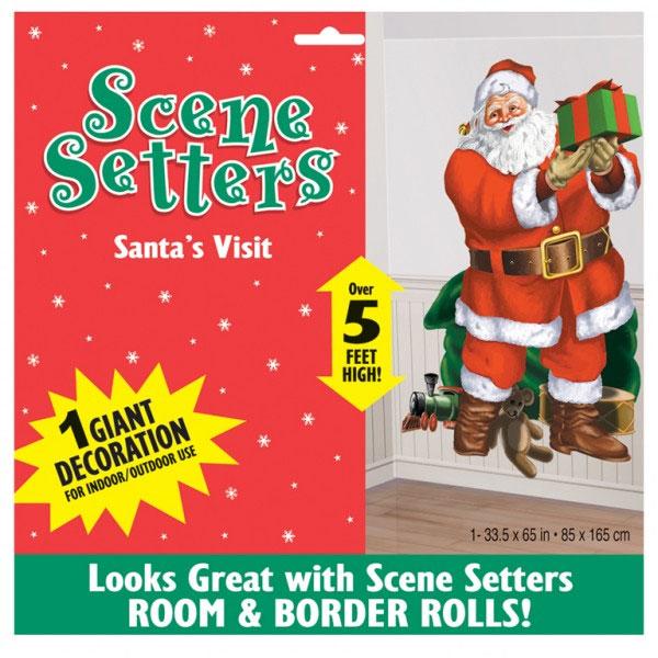 Christmas Scene Setter Santa's Visit by Amscan 672156 available from Karnival Costumes online Christmas party shop