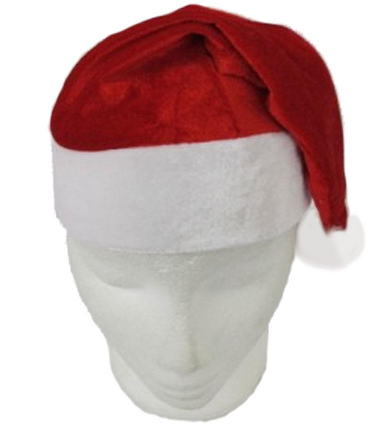 Children's Christmas Hat Deluxe Red Plush with Trim H6627 available here at Karnival Costumes online party shop