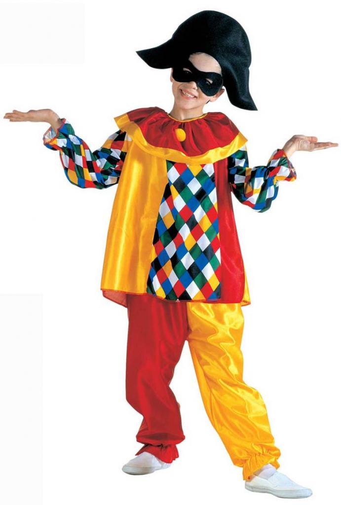 Harlequin Clown Fancy Dress Costume
