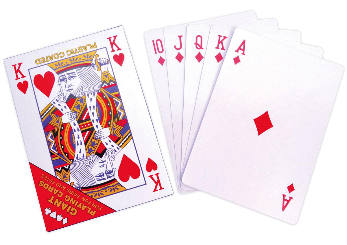 Jumbo Playing Cards 12.5cm x 17cm tall GJ149 available here at Karnival Costumes online party shop