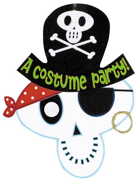 Skeleton Pirate Party Die-Cut Invitations Pk 8 by Amscan 693528 available here at Karnival Costumes online party shop