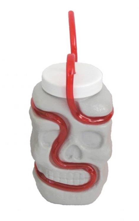 Halloween Skull Juice Box with Straw