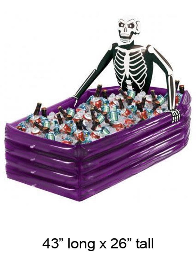 Halloween Inflatable Coffin Drinks Cooler 43x26" tall by Amscan 391226 available here at Karnival Costumes online party shop