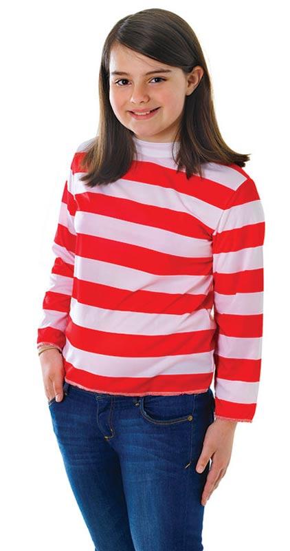 Red and White Striped Top - Childrens Costumes - Girl