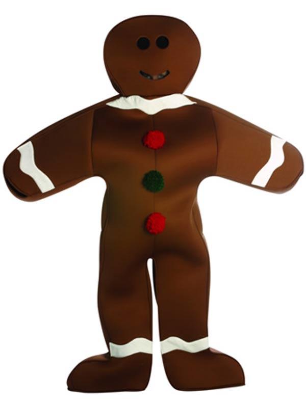 Premium Quality Gingerbread Man Fancy Dress Costume from a collection of funny Christmas Fancy Dress at Karnival Costumes
