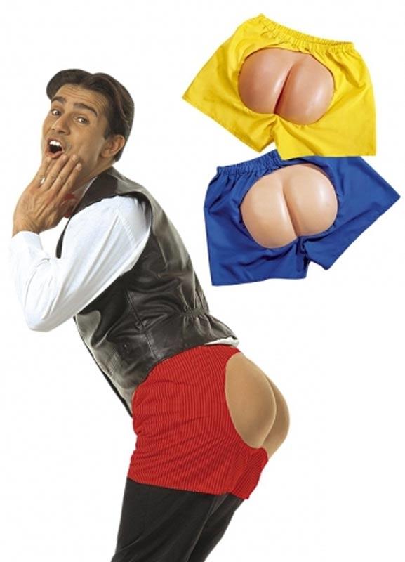 Shorts with Exposed Maxi Butt by Widmann 5391D from a collection of body part gags and jokes here at Karnival Costumes online party shop
