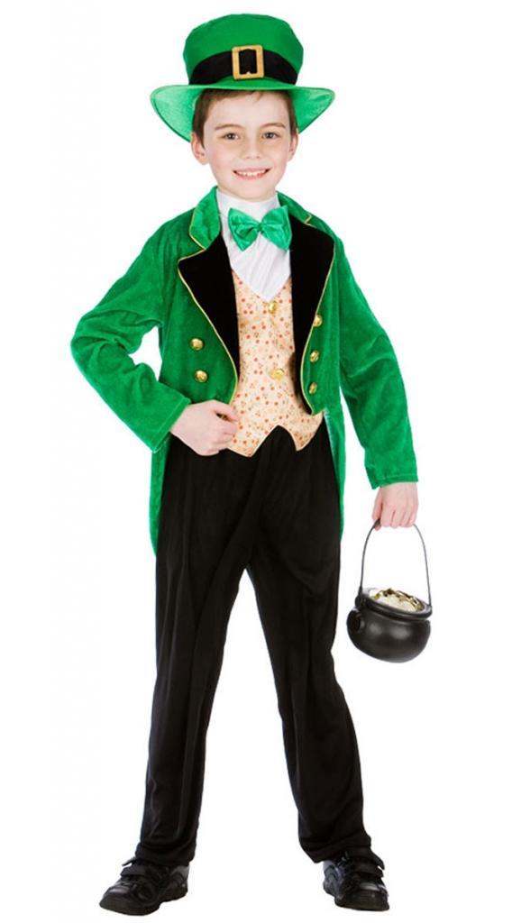 Deluxe Leprechaun Boy Fancy Dress Costume by Wicked EB-4073