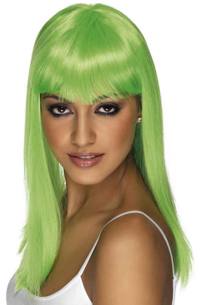 Glamourama Wig in Neon Green for Ladies by manufacturer Smiffys 42129 and available from Karnival Costumes