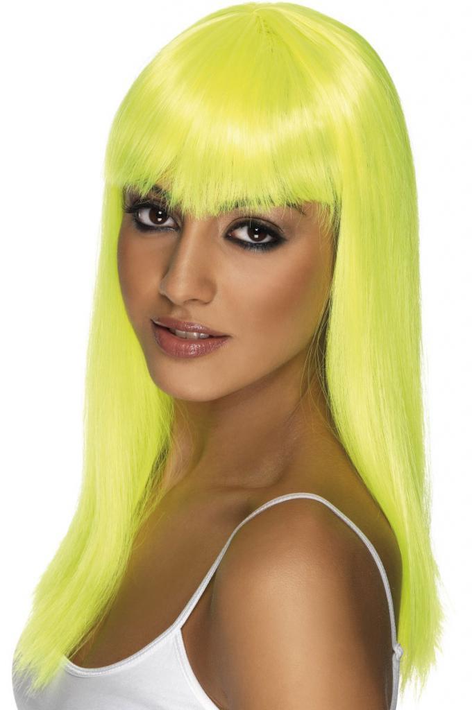 Glamourama Wig in neon Yellow for Ladies from the manufacturer Smiffys 42164 and available from Karnival Costumes