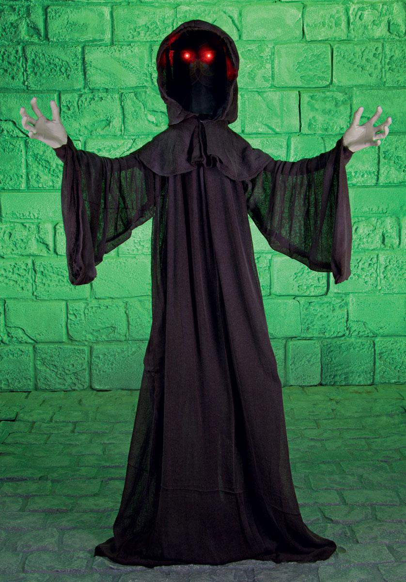 Animated 1.7m Standing Faceless Reaper with Up and Down Movement by Premier Decorations HB159851 from Karnival Costumes online Halloween party shop