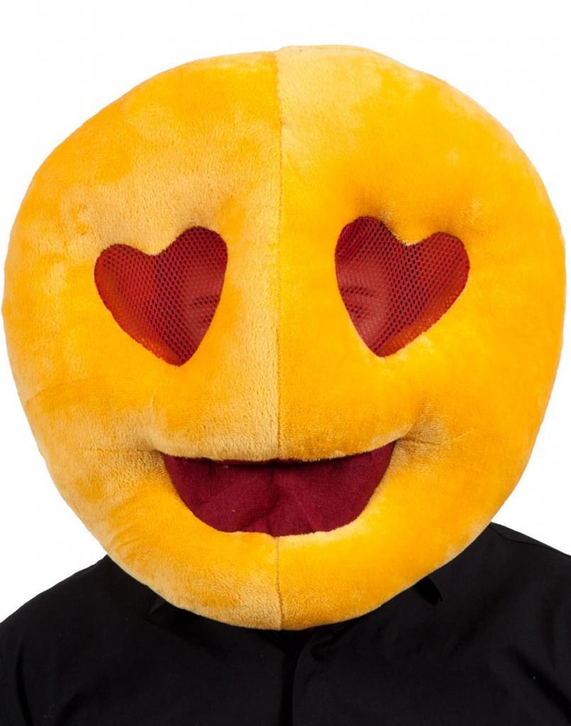 Love Heart Emoticon Mascot Head by Wicked MH-1293 and available from a collection of styles at Karnival Costumes