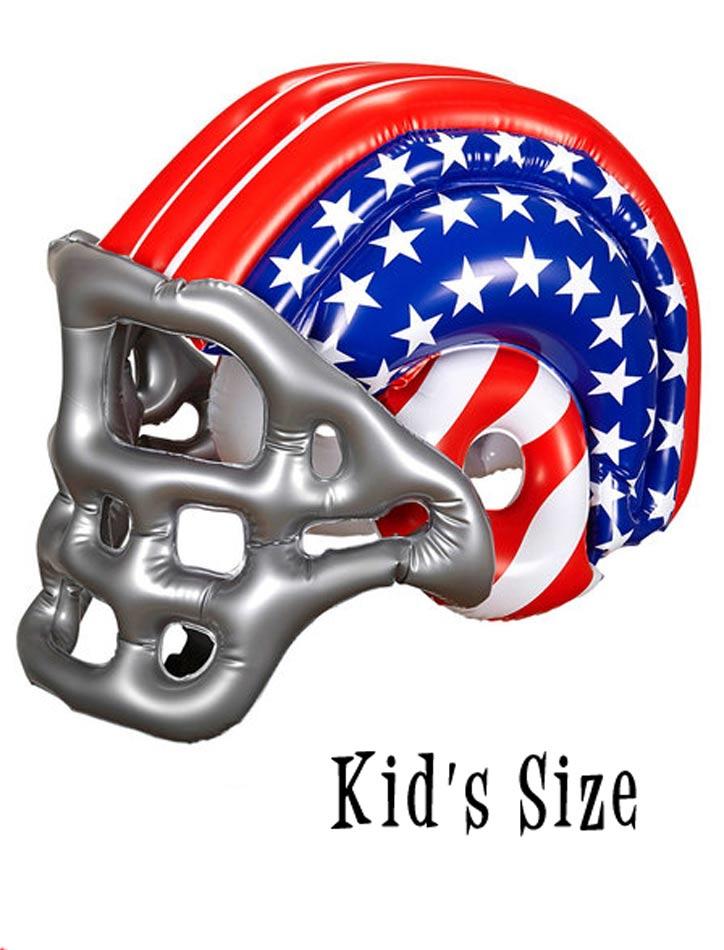 Kid's Size Inflatable American Flag Football Helmet by Widmann 04867 and available from Karnival Costumes