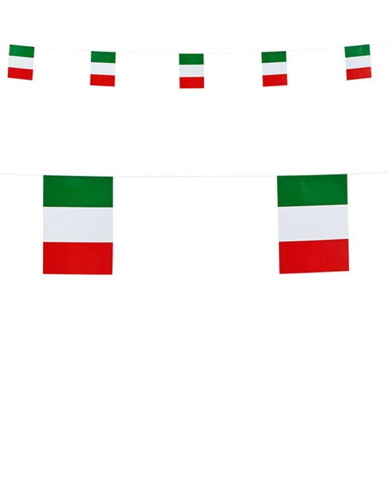 6m length of Italy Flag Bunting by Widmann 05321 available from Karnival Costumes