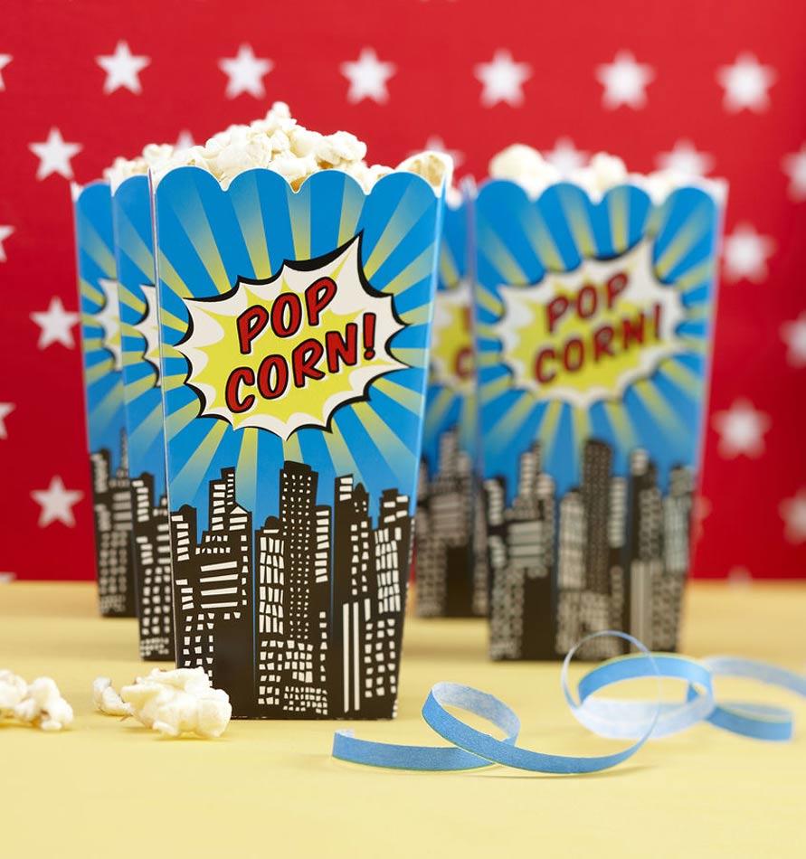 Pop Art Popcorn Treat Boxes 8ct PA-108 available from Karnival Costumes online party shop