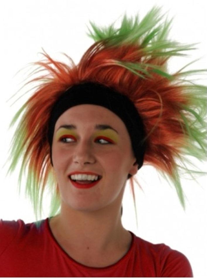 Red and Green Supporters Wig A6005 available from a huge selection at Karnival Costumes online party sjhop