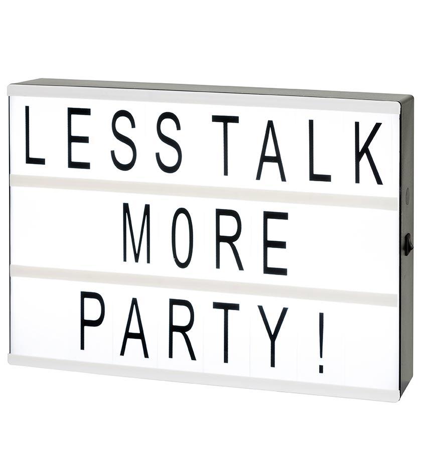 Party Illuminations Light Box Sign by Talking Tables ILLUM-BOXLIGHT available here at Karnival Costumes online party shop