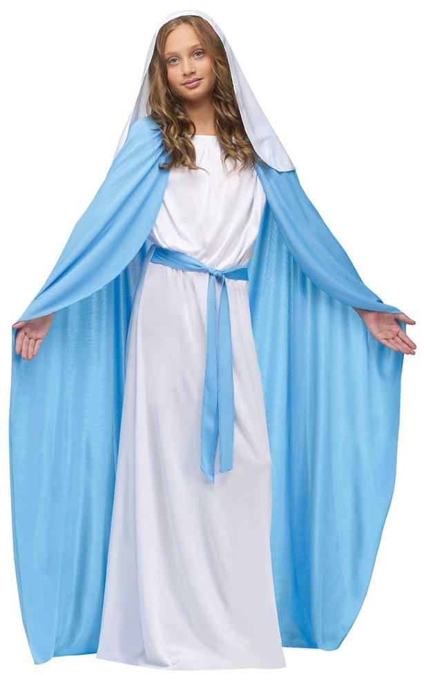 Children's Nativity Mary Fancy Dress Costume in sml, med and lrg by Fun World 110812 available in the UK here at Karnival Costumes online Christmas party shop