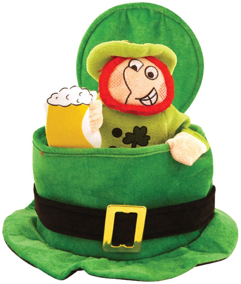 St Patrick's Day Top Hat with Leprechaun by Henbrandt H09675 / SP53 available here at Karnival Costumes online party shop