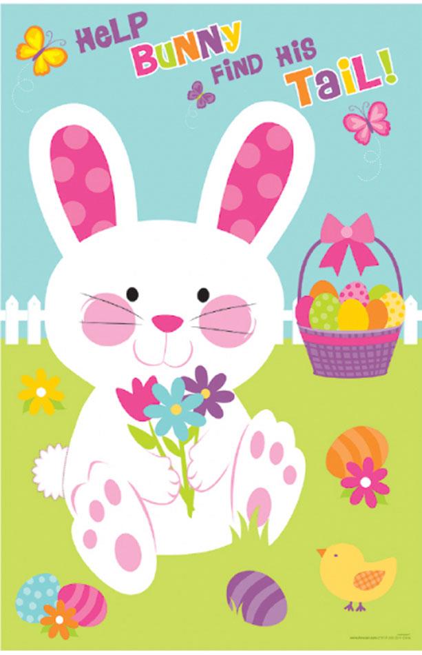 Pin the Tail on the Bunny Easter Game poster 270151 available here at Ka\rnival Costumes online Easter party shop