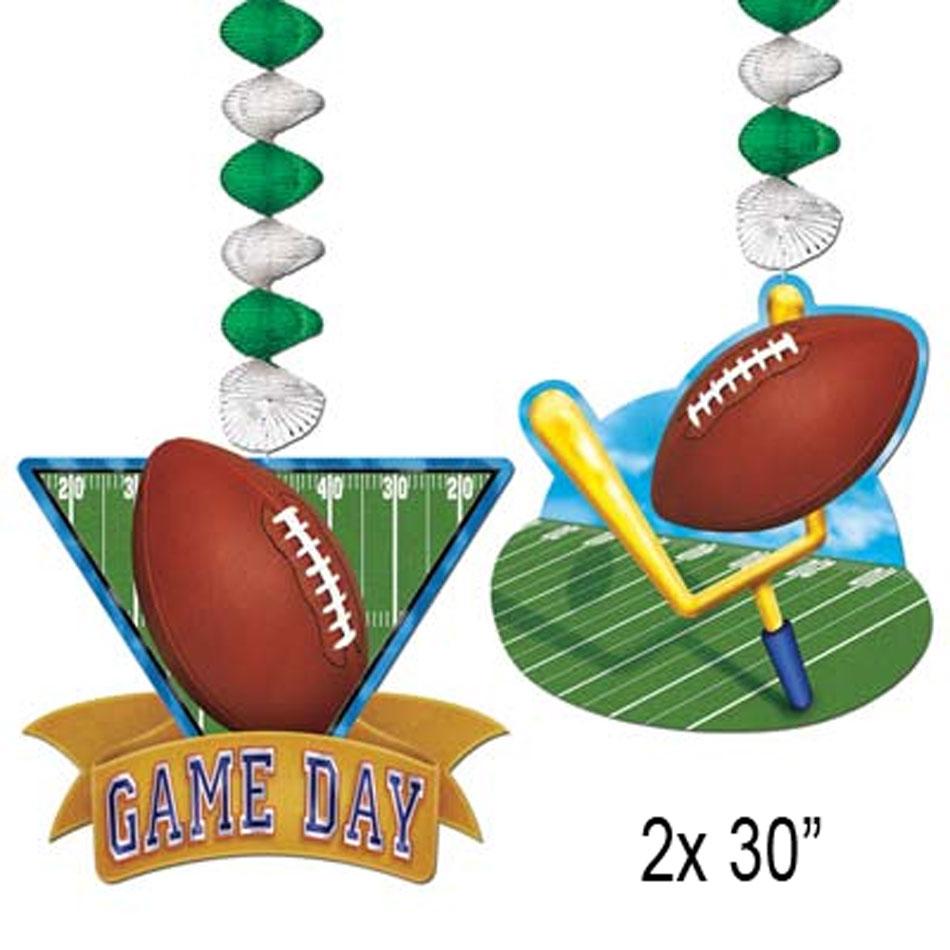 NFL American Football Game Day Danglers - pk2 by Beistle 50475 avaiable in the UK here at Karnival Costumes online party shop