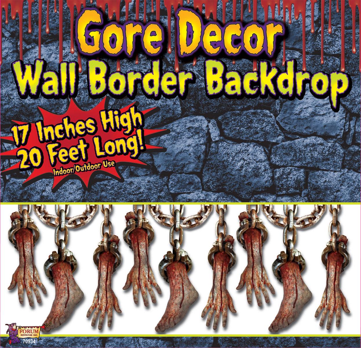 Bloody Limbs Wall Backdrop Decorating Kit - 20ft x 17" deep by Forum Novelties 70934 available in the UK here at Karnival Costumes online Halloween party shop