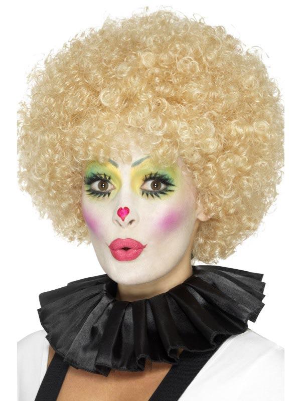 Clown's Neck Ruffle in black by Smiffys 46997 available here at Karnival Costumes online party shop