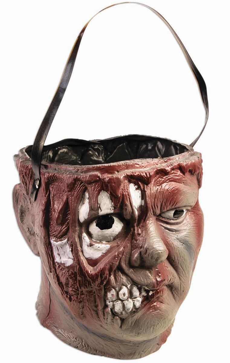 Bleeding Zombie Bowl 20cm Deep Trick or Treat Collecting Bucket by Forum Novelties 64609 available in the UK here at Karnival Costumes online party goods
